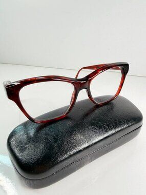 Bailey Nelson Andrea Handcrafted Eyeglasses 53-17 Burgundy Red Frames + Case